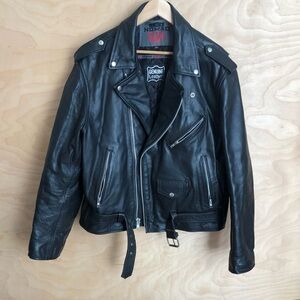 Nomad Black Leather Jacket XL.